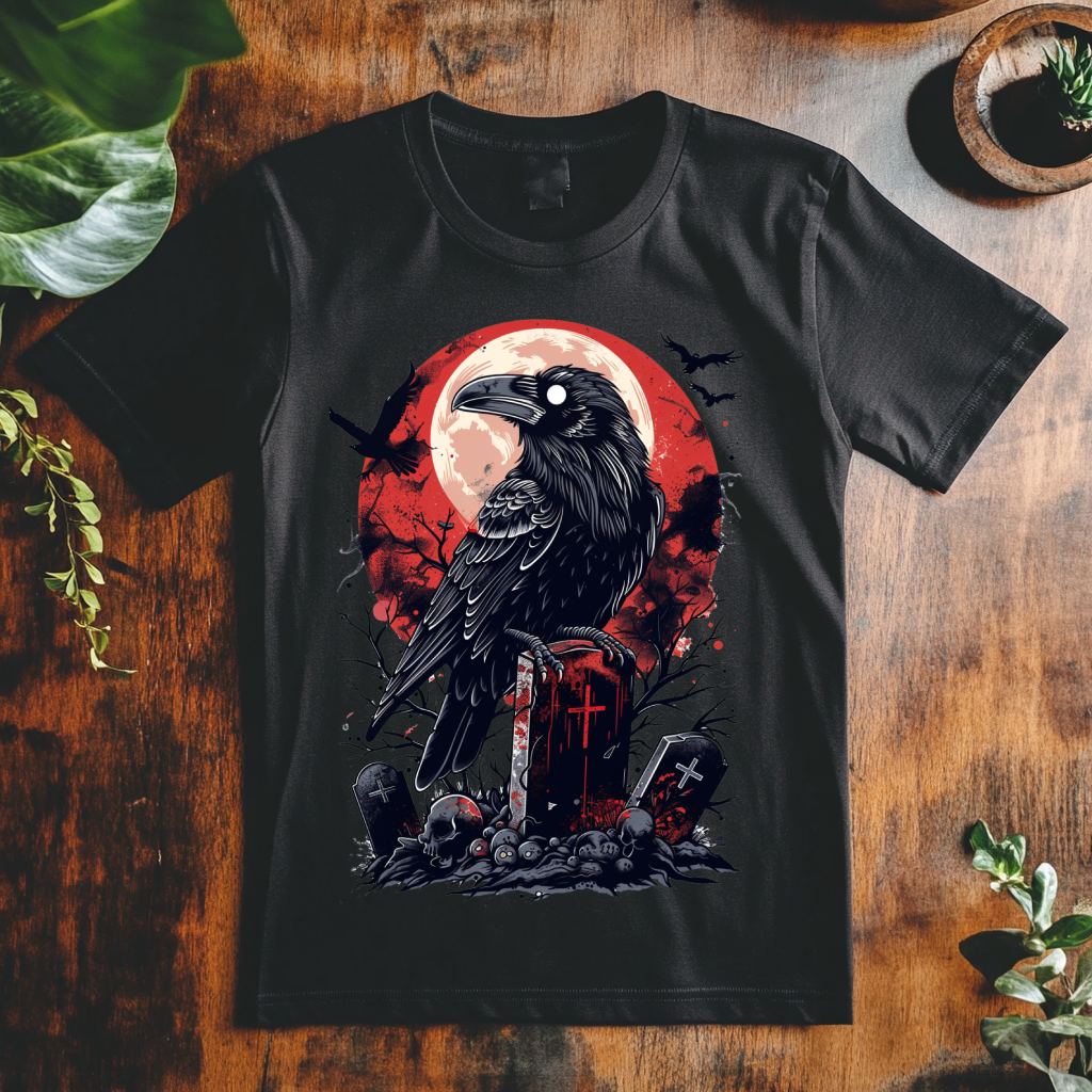 Dámské tričko - Cemetery Raven