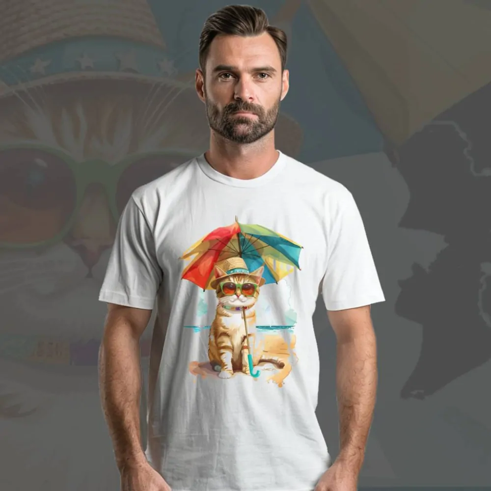 Pánské tričko - Beach Cat