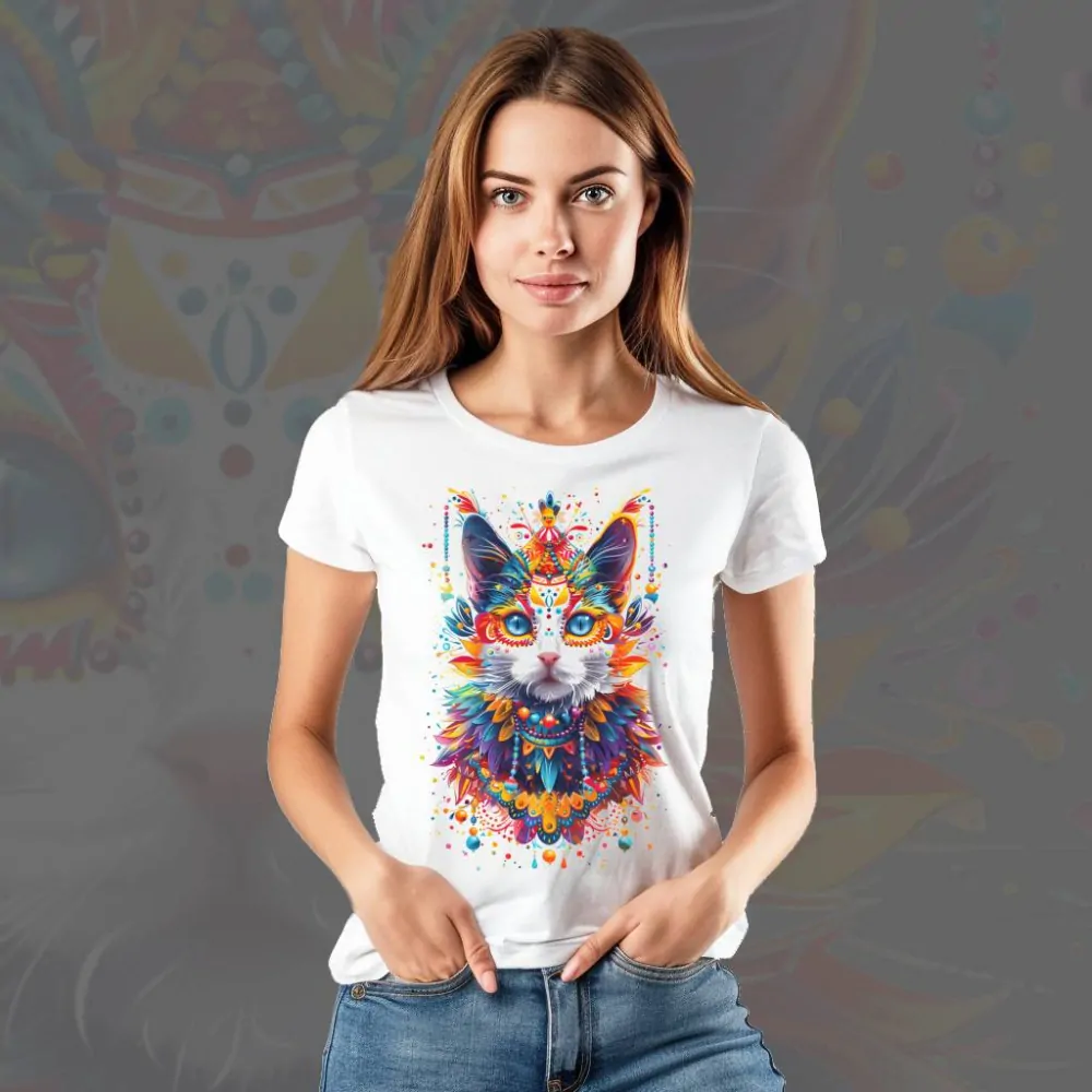Dámské tričko - Carneval Cat