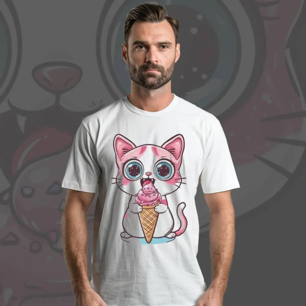 Pánské tričko - Ice Cream Cat