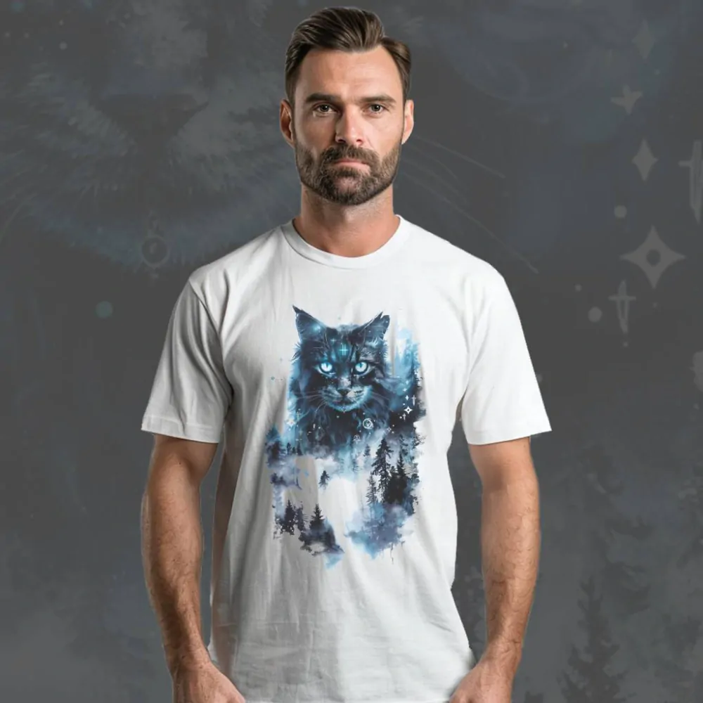 Pánské tričko - Mysterious Cat