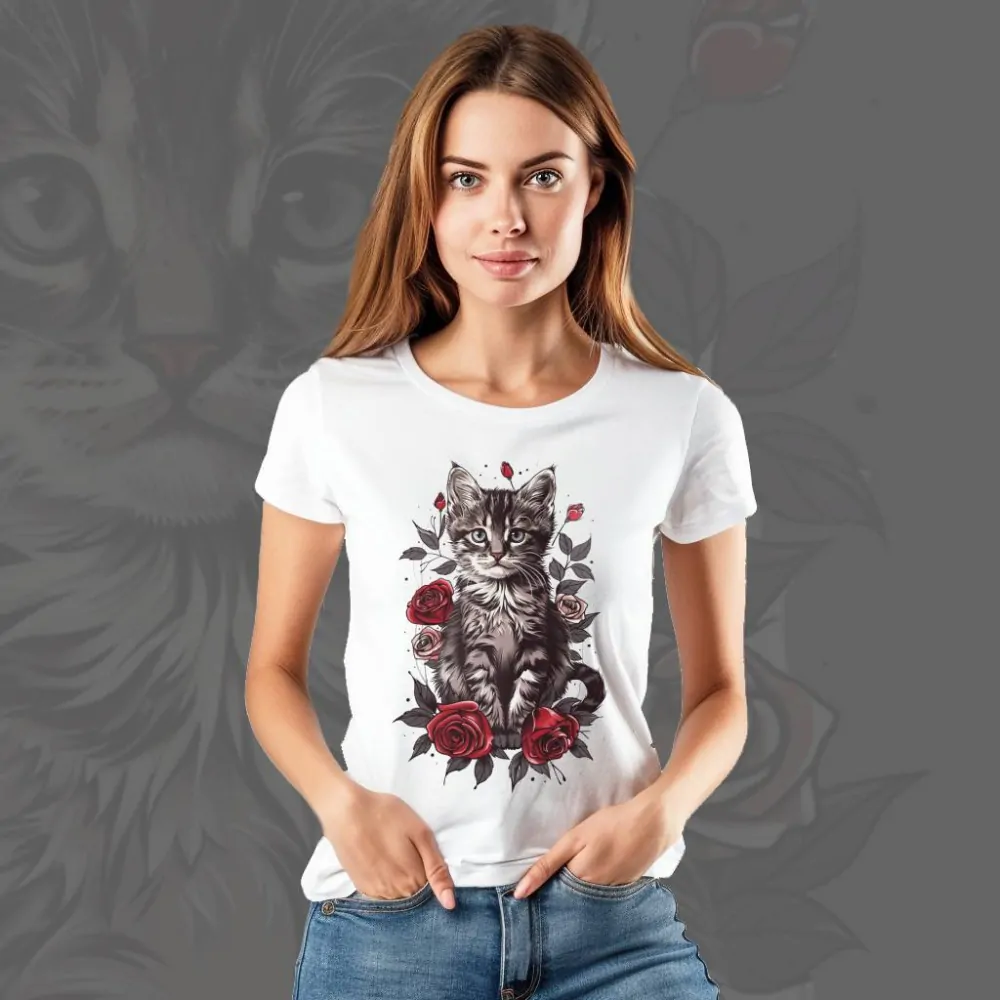 Dámské tričko - Rose Kitten