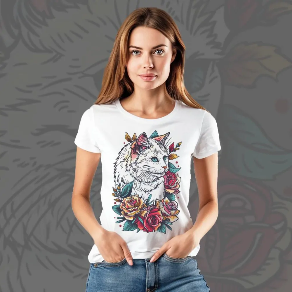 Dámské tričko - Petal Cat 