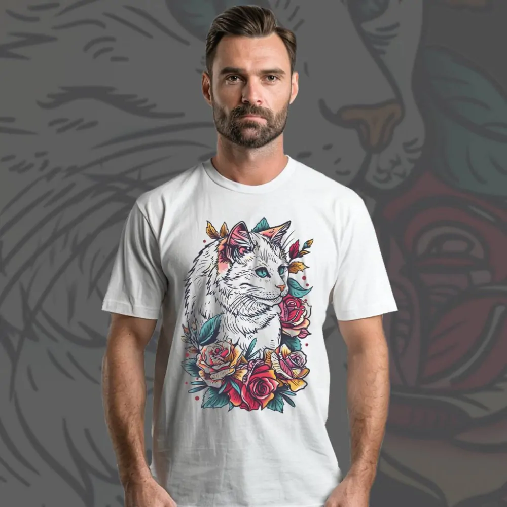 Pánské tričko - Petal Cat 