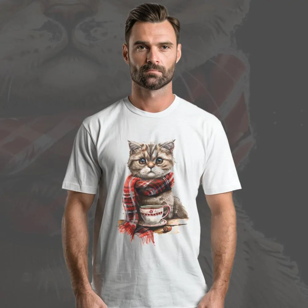 Pánské tričko - Tea Cat