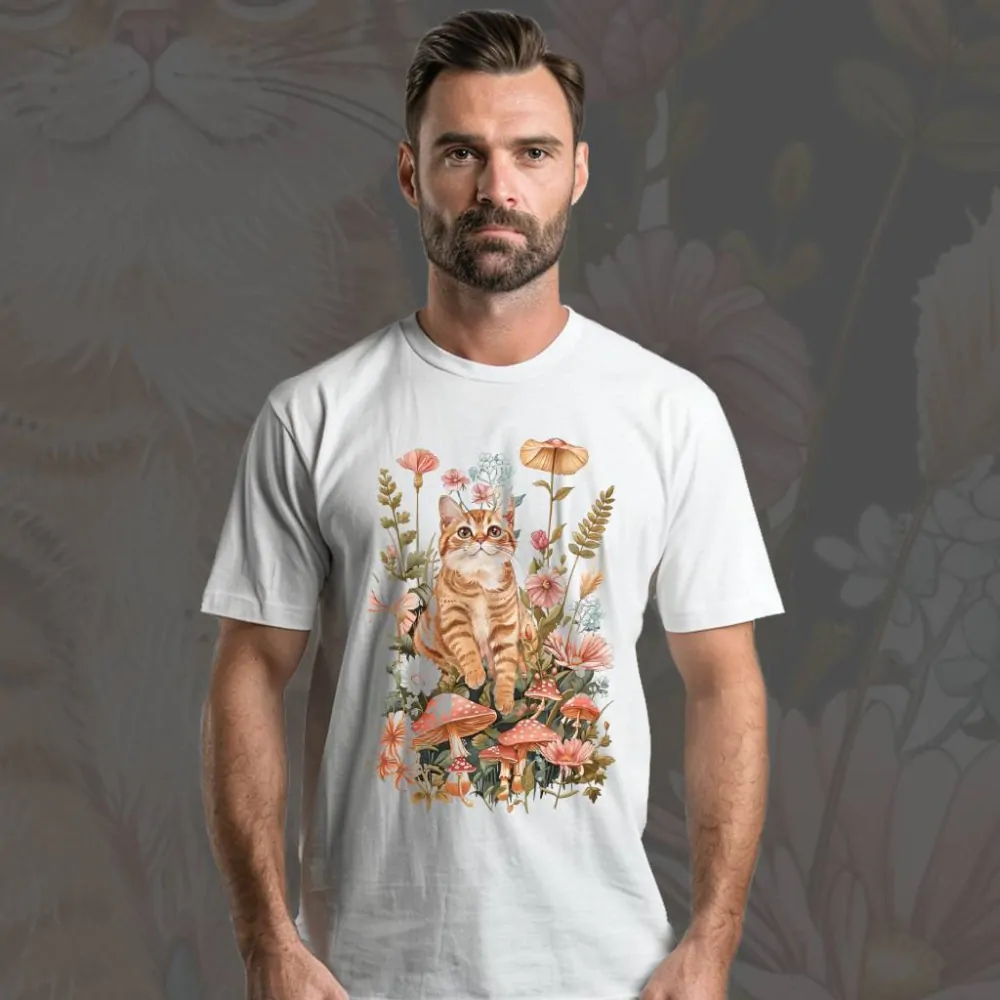 Pánské tričko - Flower Cat