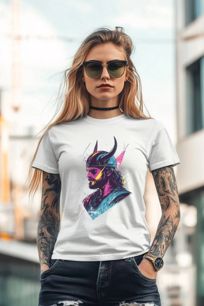 Dámské tričko - Neon Retro Viking