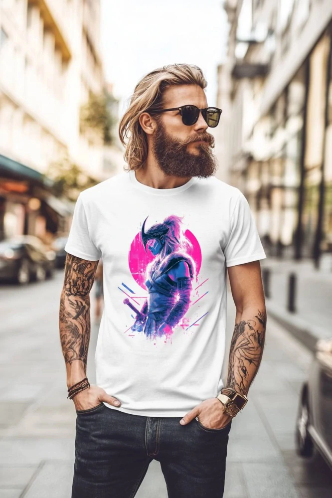 Pánské tričko - Retro Vikingská válečnice