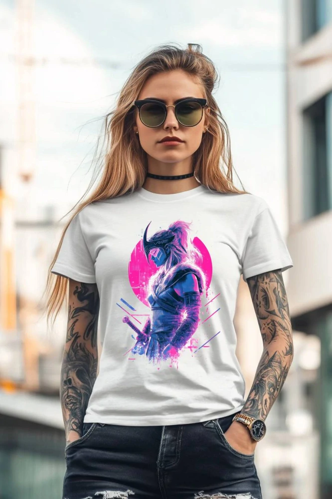 Dámské tričko - Retro Vikingská válečnice