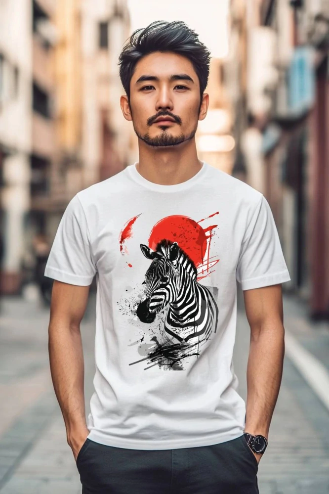 Pánské tričko - Zebra v Japonsku
