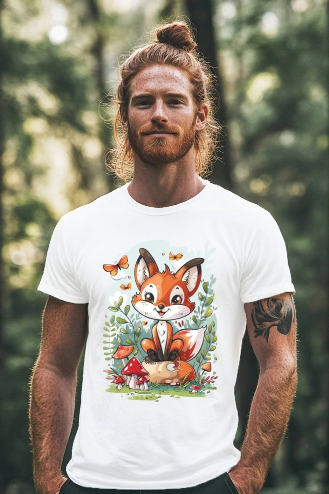 Pánské tričko - Lesní hravá liška