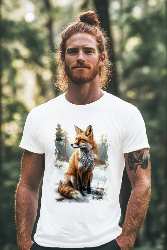 Pánské tričko - Liška v přírodě