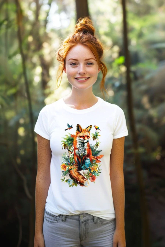 Dámské tričko - Liška v Karibiku