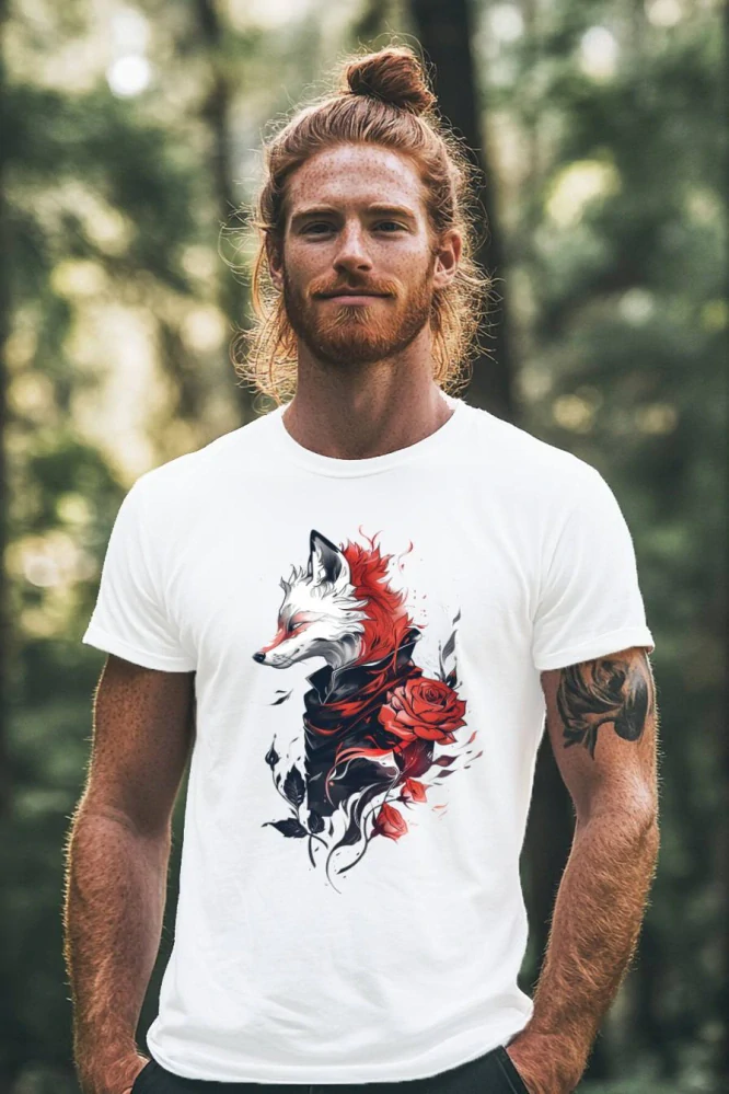 Pánské tričko - Růže a liška