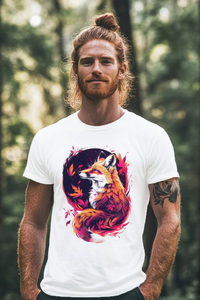 Pánské tričko - Tajemná noční liška