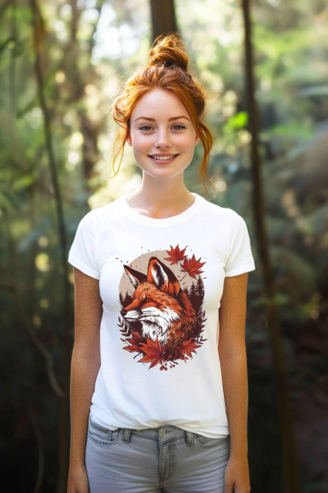 Dámské tričko - Liška podzimu