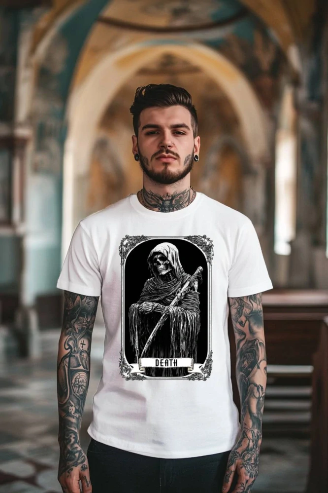 Pánské tričko - Death - Smrt - Tarot - Velká arkána