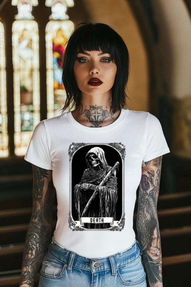 Dámské tričko - Death - Smrt - Tarot - Velká arkána