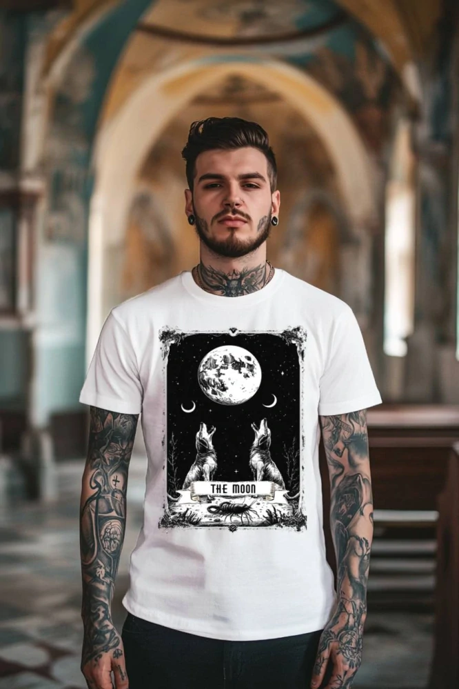 Pánské tričko - The Moon - Měsíc - Tarot - Velká Arkána