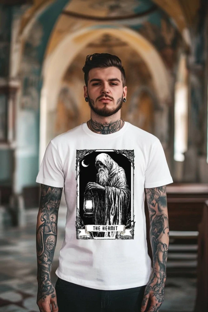 Pánské tričko - The Hermit - Poustevník - Tarot - Velká Arkána