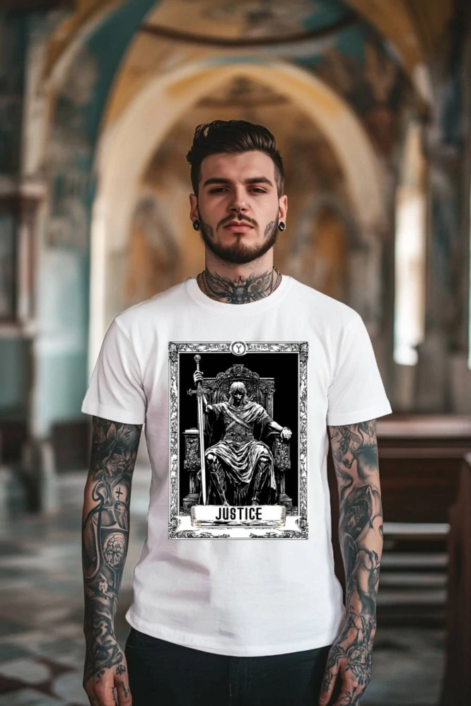 Pánské tričko - Justice - Spravedlnost - Tarot - Velká Arkána