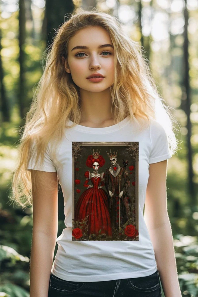 Dámské tričko - Král a královna srdcí – The King & Queen of Hearts