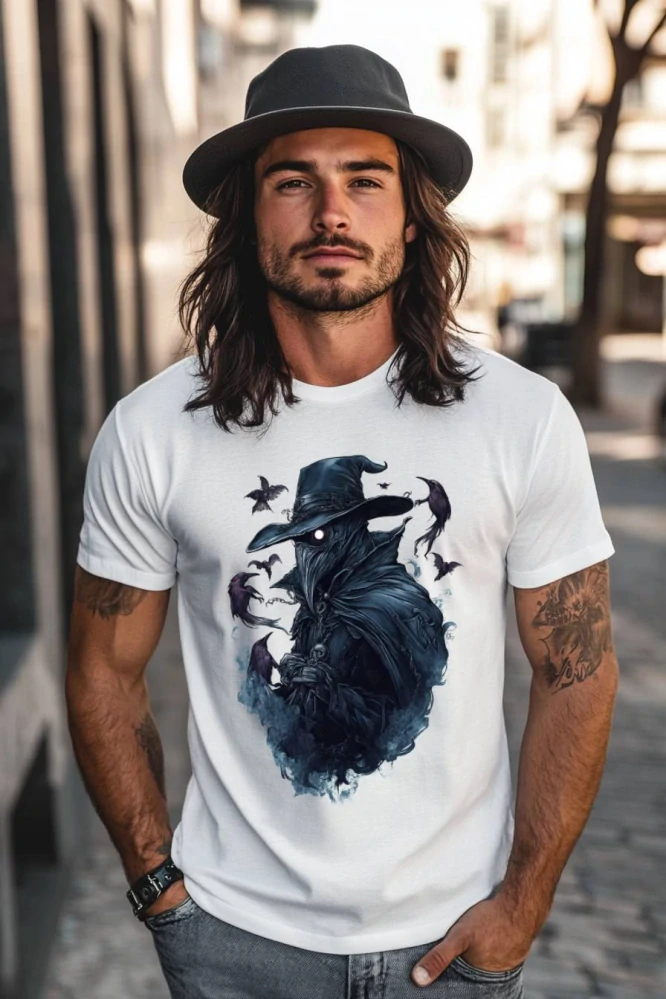 Pánské tričko - Havraní Smrtka – Plague Doctor - Morový Doktor