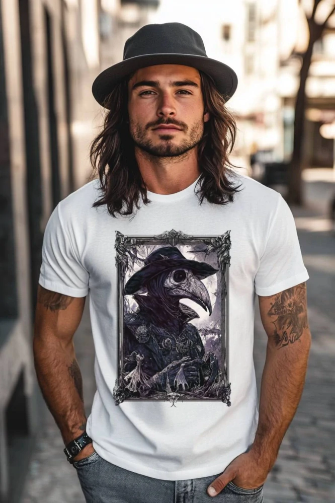 Pánské tričko - Noční Mor – Plague Doctor - Morový Doktor