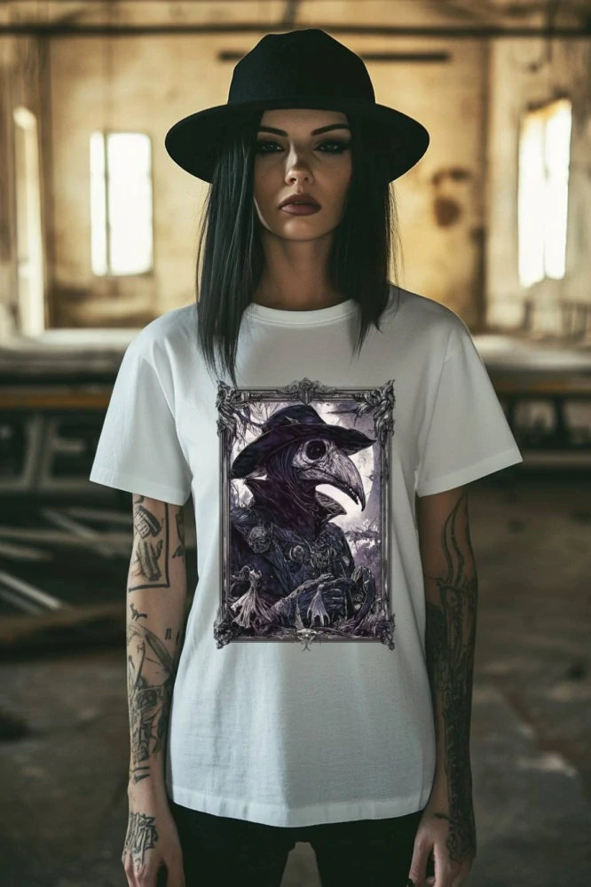 Dámské tričko - Noční Mor – Plague Doctor - Morový Doktor
