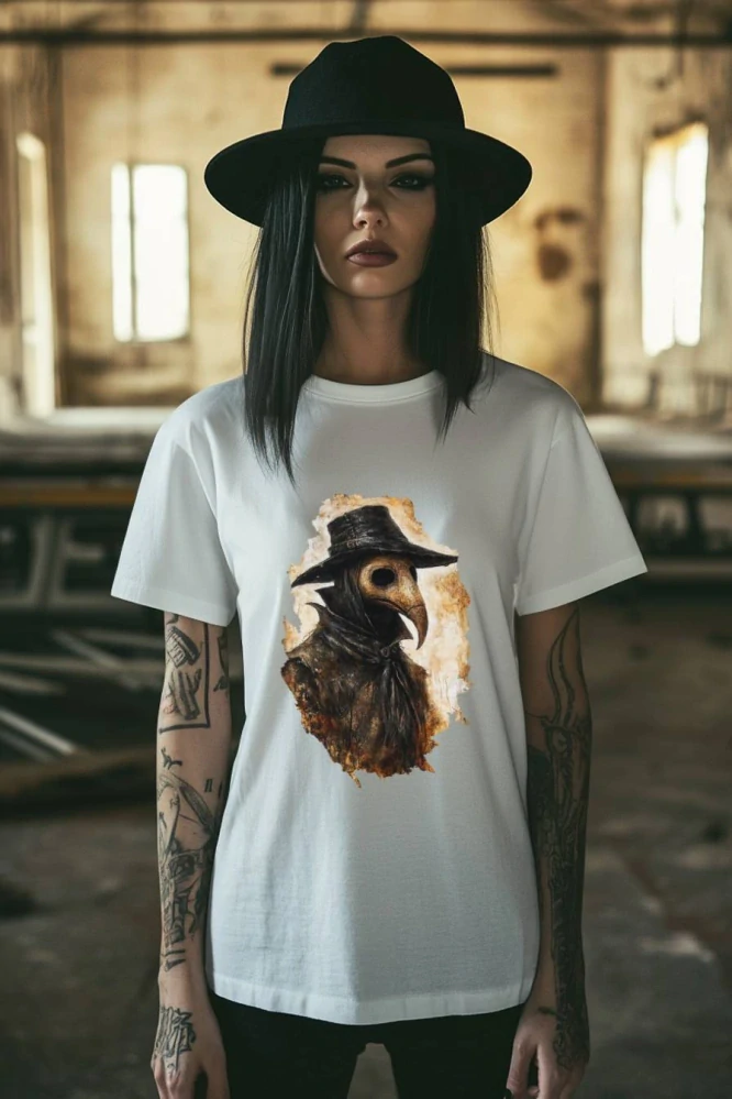 Dámské tričko - Pán Nákazy – Plague Doctor - Morový Doktor