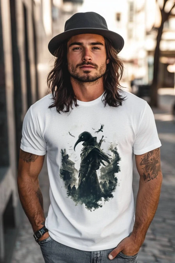 Pánské tričko - Pohřební Chirurg – Plague Doctor - Morový Doktor