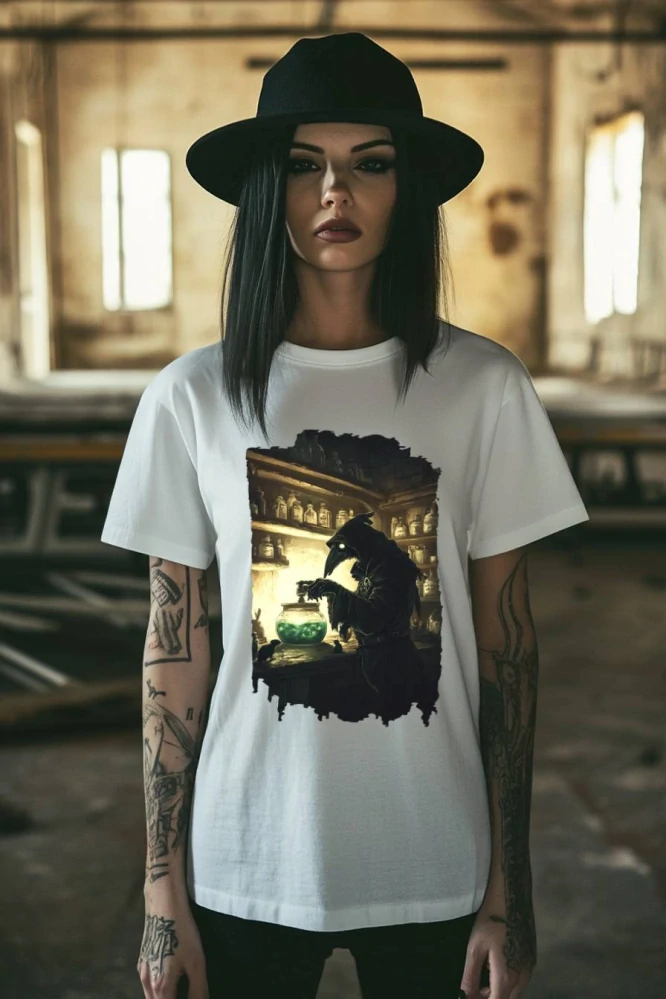 Dámské tričko - Smrtící Diagnóza – Plague Doctor - Morový Doktor