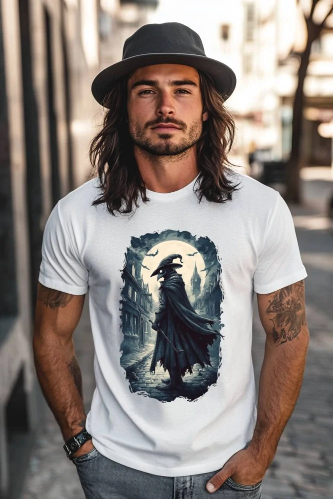 Pánské tričko - Stínový Léčitel – Plague Doctor - Morový Doktor