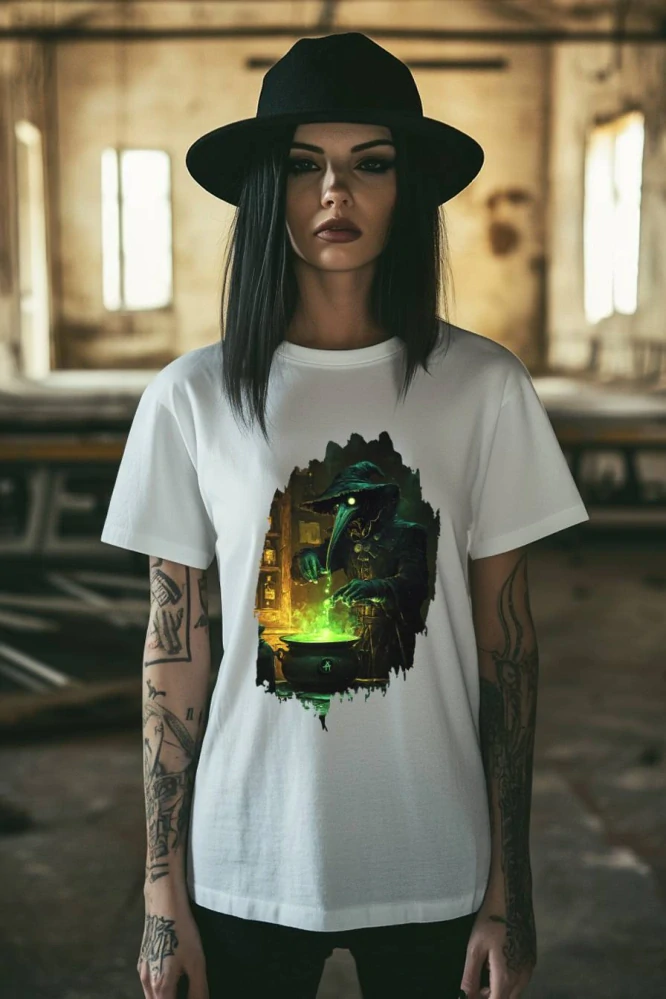 Dámské tričko - Šepot Nemocných – Plague Doctor - Morový Doktor
