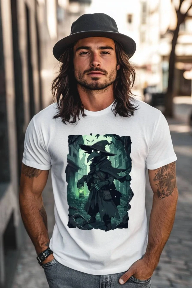 Pánské tričko - Ztracený Doktor – Plague Doctor - Morový Doktor