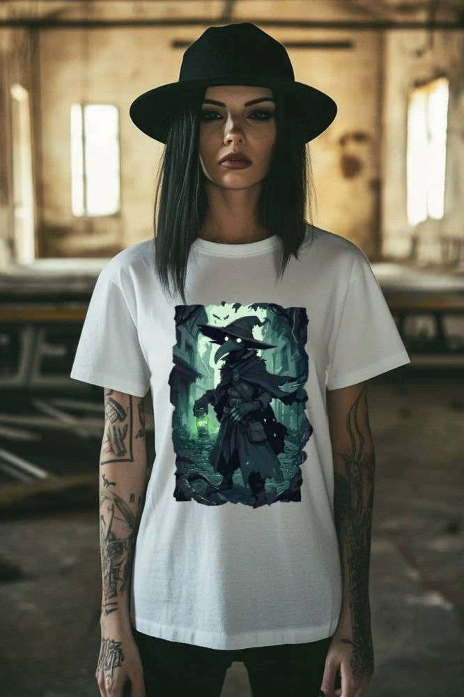 Dámské tričko - Ztracený Doktor – Plague Doctor - Morový Doktor