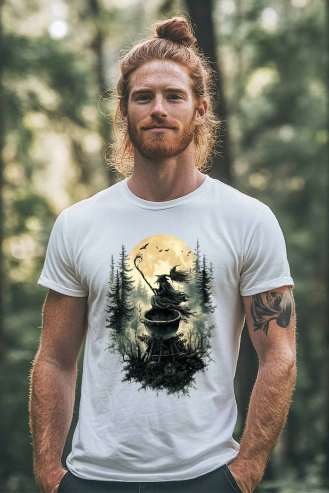 Pánské tričko - Baba Jaga – Lesní Čarodějnice