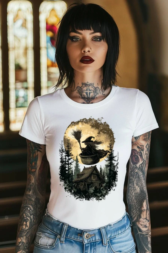 Dámské tričko - Baba Jaga – Pekelná Chýše