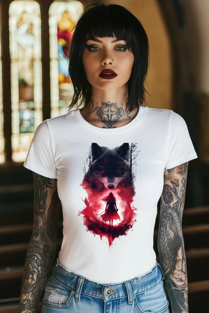 Dámské tričko - Červená Karkulka – Les Krvavých Stop