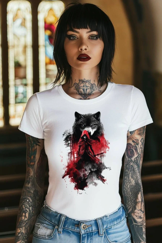 Dámské tričko - Červená Karkulka – Lovkyně Bestií