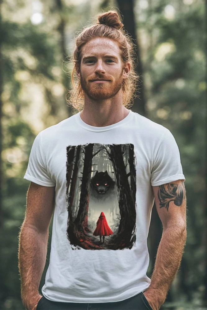 Pánské tričko - Červená Karkulka – Pohádka v Temnotě