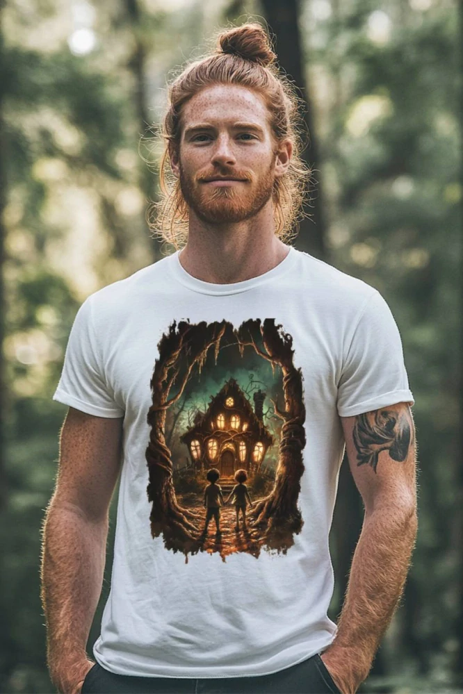 Pánské tričko - Jeníček a Mařenka – Pekelný Perníček