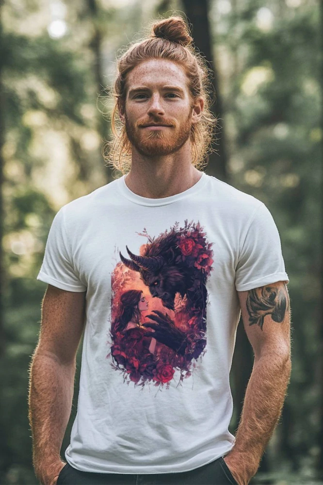 Pánské tričko - Kráska a Zvíře – Prokletá Růže