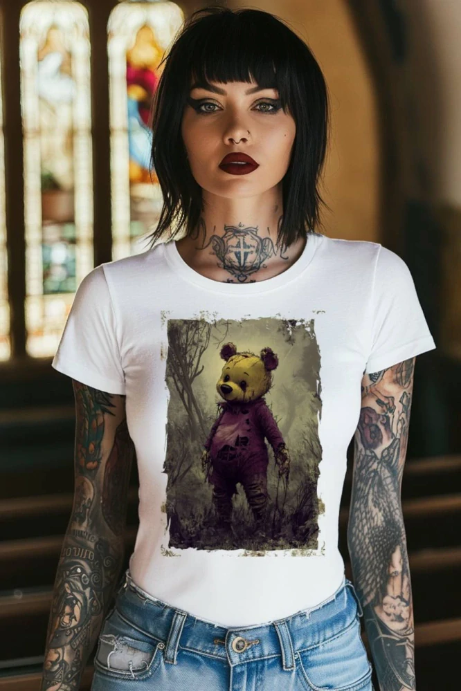 Dámské tričko - Medvídek Pú – Stíny Hororu