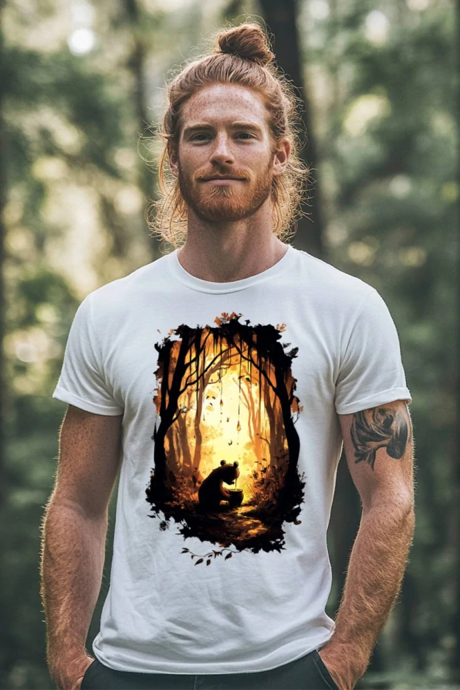 Pánské tričko - Medvídek Pú – Stíny Stokorcového Lesa