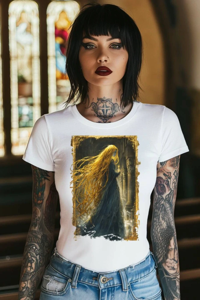 Dámské tričko - Zlatovláska – Vlasy ze Zlata, Osud z Temnoty