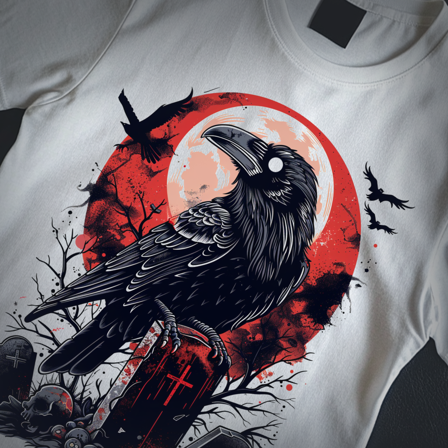 Dámské tričko - Cemetery Raven