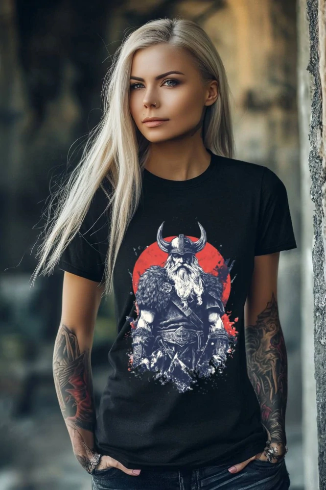Dámské tričko - Viking a krvavý měsíc