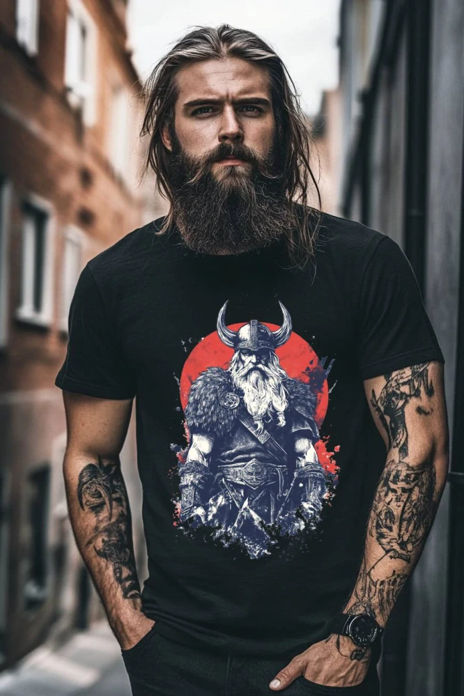 Pánské tričko - Viking a krvavý měsíc