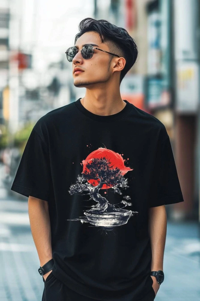 Pánské tričko - Japonská bonsai